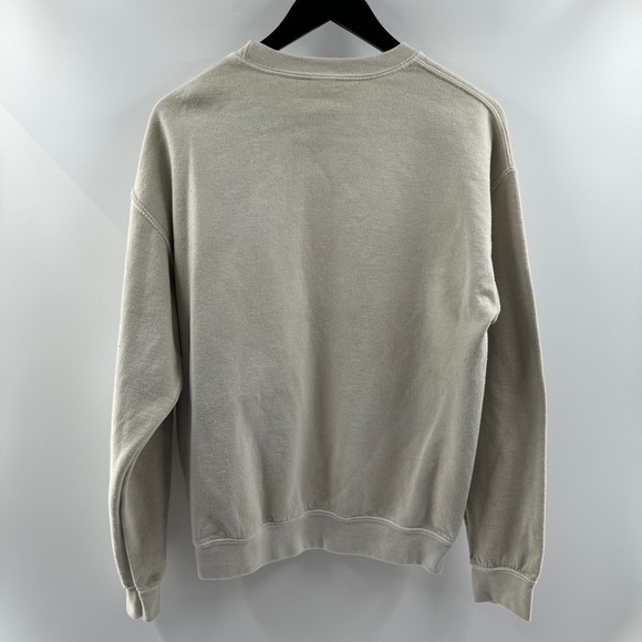 Ripple Tan Beige Crewneck Embroidered “Poetic” Pullover Size Small - Picture 6 of 8